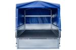 Remorque voiture longue 264 KIPP – Roue jockey et bâche bleue – Image 4