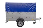Remorque voiture sans frein 230 x 125 cm Garden Trailer 230 KIPP avec bâche haute, rehausses de ridelles et roue jockey – Image 2