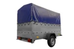 Remorque voiture sans frein 230 x 125 cm Garden Trailer 230 KIPP avec bâche haute, rehausses de ridelles et roue jockey – Image 3