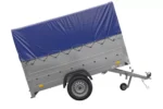 Remorque voiture sans frein 230 x 125 cm Garden Trailer 230 KIPP avec bâche haute, rehausses de ridelles et roue jockey – Image 5