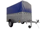 Remorque voiture sans frein 230 x 125 cm Garden Trailer 230 KIPP avec bâche haute, rehausses de ridelles et roue jockey – Image 6