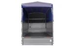 Remorque voiture sans frein 230 x 125 cm Garden Trailer 230 KIPP avec bâche haute, rehausses de ridelles et roue jockey – Image 7