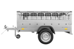 Remorque voiture utilitaire 200×125 Garden Trailer 201 KIPP avec bâche plate et ridelles grillagées – Image 4