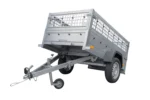 Top remorque GARDEN TRAILER 200 KIPP avec rehausses grillagées et roue jockey