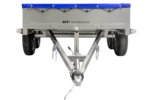 UNITRAILER 264/2 KIPP AVEC ROUE JOCKEY, TIGES DE SUPPORT ET BÂCHE PLATE BLEUE – Image 4