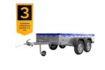 UNITRAILER 264/2 KIPP AVEC ROUE JOCKEY, TIGES DE SUPPORT ET BÂCHE PLATE BLEUE – Image 2