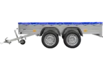 UNITRAILER 264/2 KIPP AVEC ROUE JOCKEY, TIGES DE SUPPORT ET BÂCHE PLATE BLEUE – Image 5
