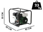 Motopompe thermique Greenbay GB-TWP 50 - Pour eaux chargées - avec raccords de 50 mm